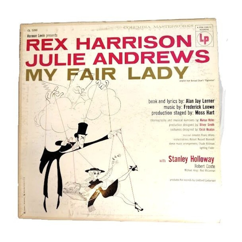 Rex Harrison Julie Andrews My Fair Lady Vinyl Record  1956 Album OL 5090 Musical